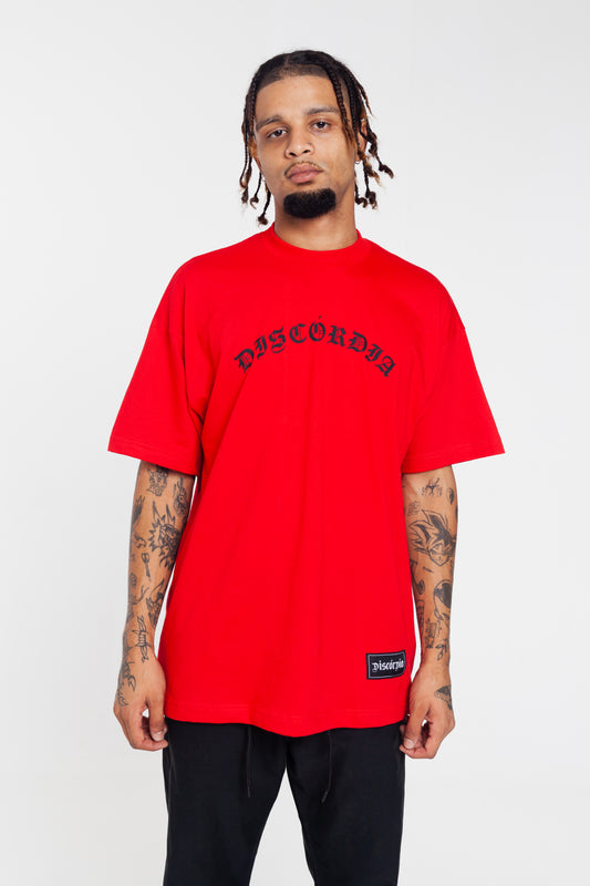 Camiseta STREET WEAR - RED WRITTEN IN BLACK ARC